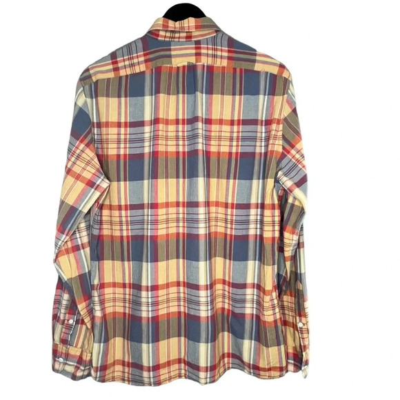 J. Crew Plaid Long Sleeve Cotton Button Down Shirt Size Large Slim - Picture 4 of 4